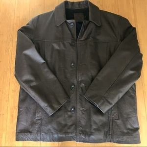 J. Crew Mens Leather Jacket / Coat